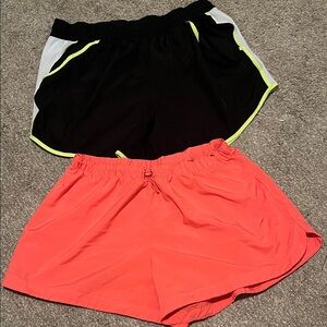 Women's Black and Pink Athletic Set Shorts Gym Wear Size XXL